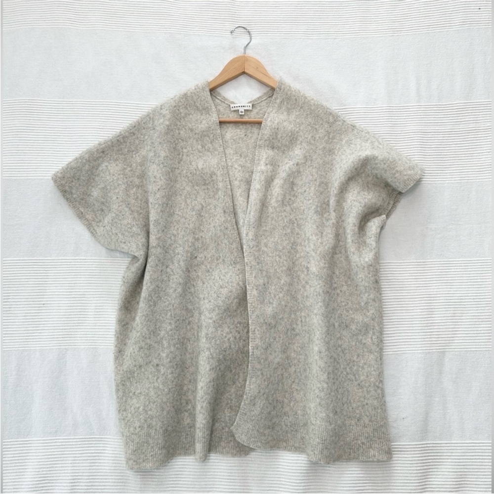 Aritzia Gray Open-Front Cardigan